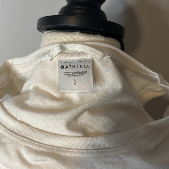 NWT Athleta Women’s White Athletic Air Out Cinch Camisole Tank Top Sz L - Picture 6 of 7